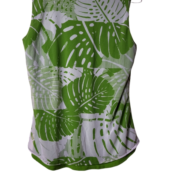 Worthington Sleevless Rainforest Patterned Tank Top Blouse - Picture 2 of 5